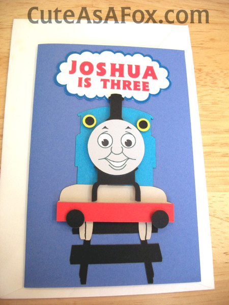 An official Thomas Tank Engine birthday card from Pink & Greene.